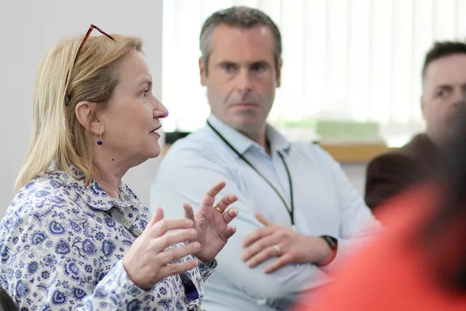 Group of colleagues in discussion